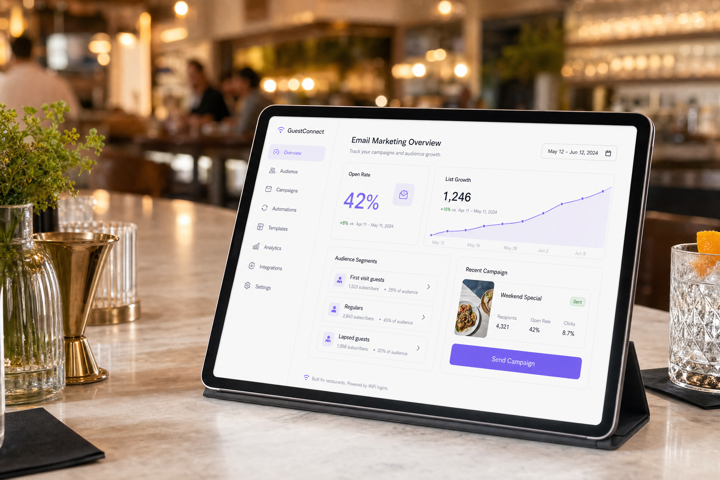 Purple engage dashboard
